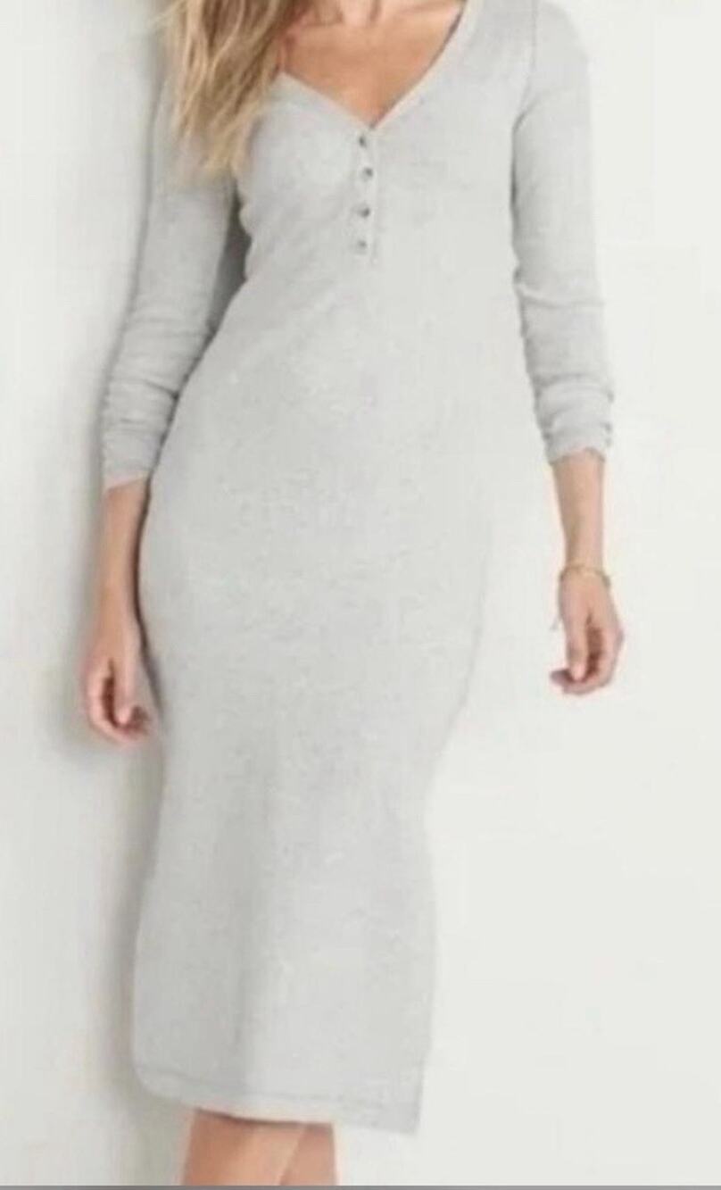 Aritzia The Group Babaton Henley Sweater soft midi Dress Medium A010326